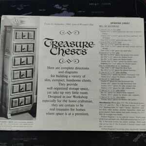 September 1964 Treasure Chest Patterns Uncut, WOMAN'S DAY MAGAZINE